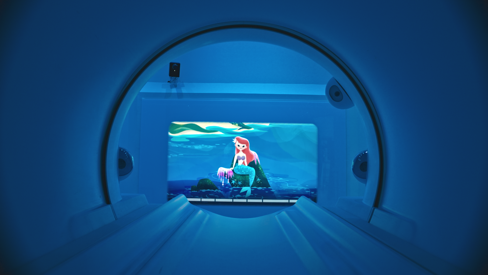 Philips Ambient Experience showing a Disney character inside an MRI scanner